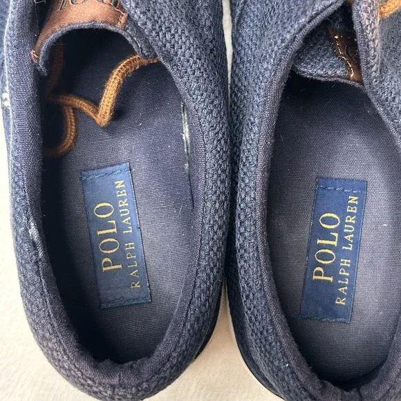 Polo Ralph Lauren Mens 10D Forestmont II Lace Up Sneakers‎ Shoes Navy Blue - Picture 9 of 10